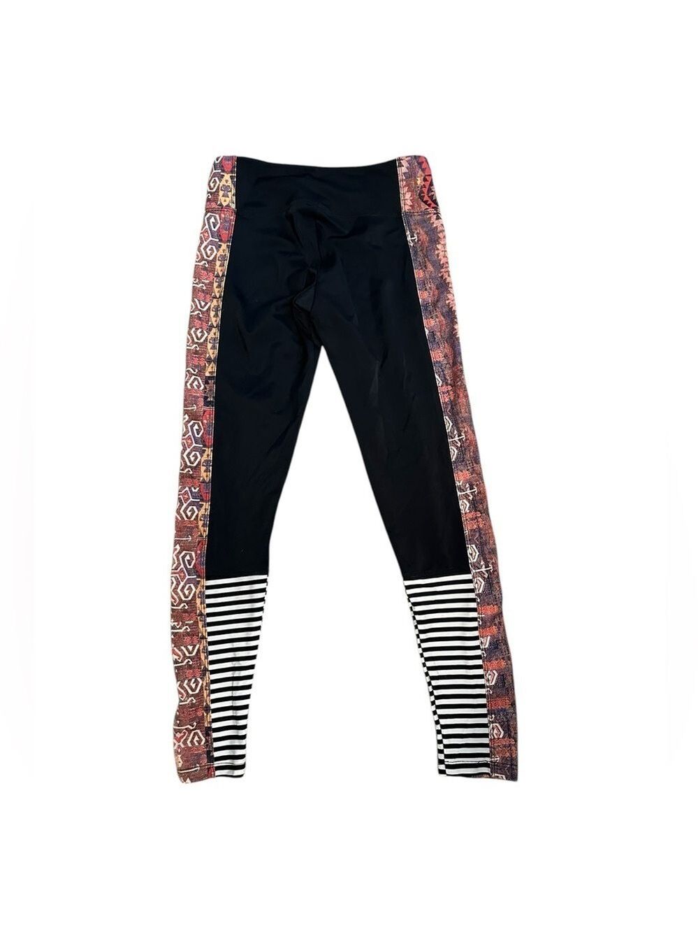 Free People x Onzie Multicolor Mix Print Stripe Aztec Patterned Leggings S/M - Picture 2 of 4